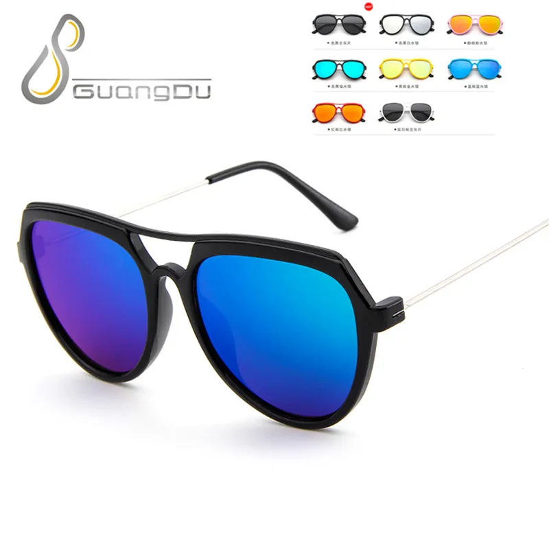 Новая мода квадратный childen солнцезащитные очки Мальчики Девочки Дети Безопасность детей солнцезащитные очки UV400 зеркало очки для вечеринки