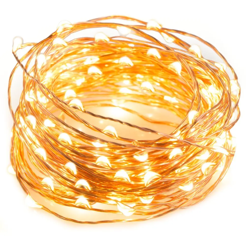 

New 2M 5M 10M Copper Silver Wire LED String lights Waterproof Holiday lighting For Fairy Christmas Tree Wedding Party Decoration