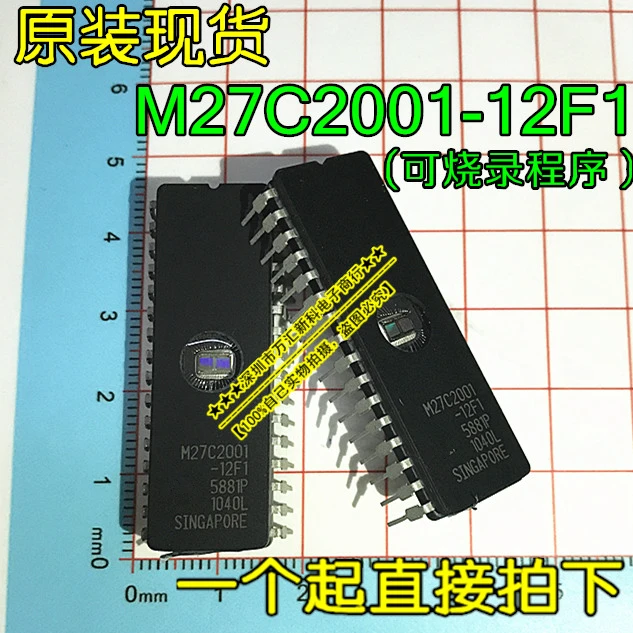 10Pcs M27C2001-12F1 Eprom Uv 2Mbit 120Ns 32Cdip oo