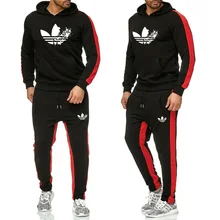 Men Set Running Jogger Tracksuit Autumn Fitness Bodybuilding Mens Hoodies+Pants Sport Down Jacket Winter Men Suit