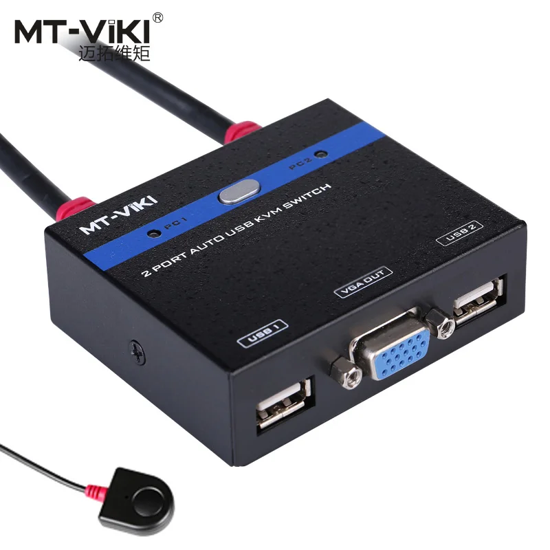 MT Viki VGA USB KVM Switch 2 Port with Wired Remote