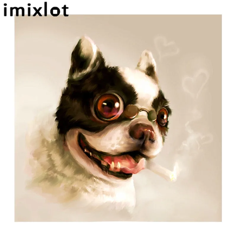 Imixlot профессиональный художник ручная работа современная картина курить быка