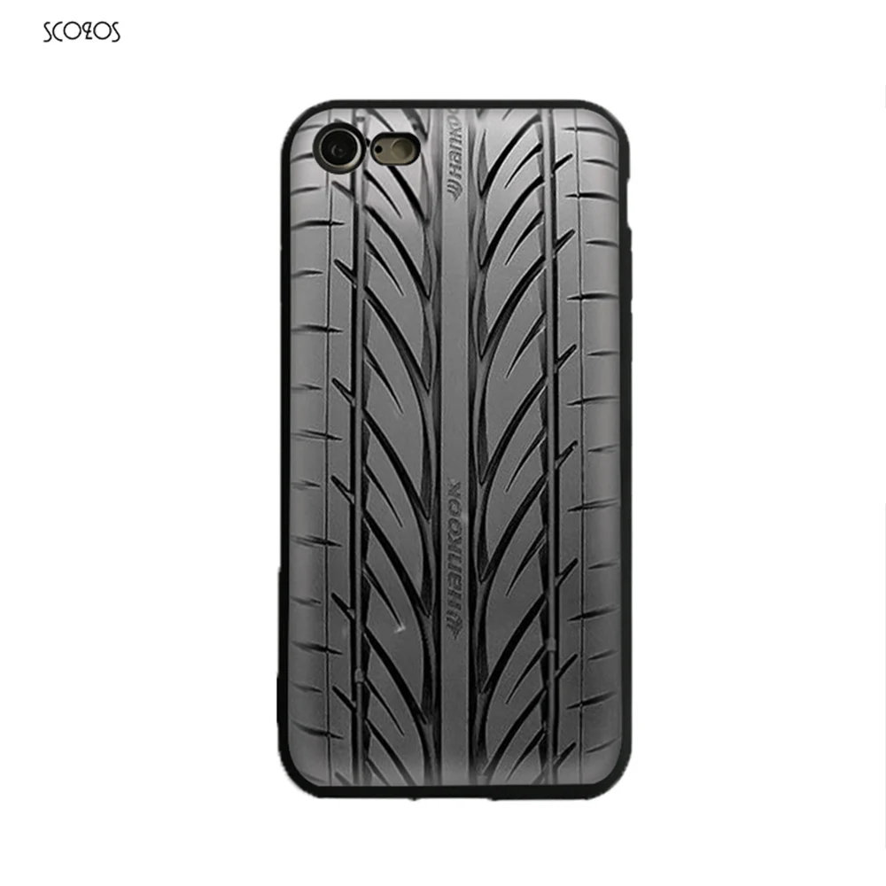 SCOZOS Tire Pattern Silicone Phone Case Soft Cover For Iphone 5 5S Se 6 7 8 6S Plus X Xr Xs Max |