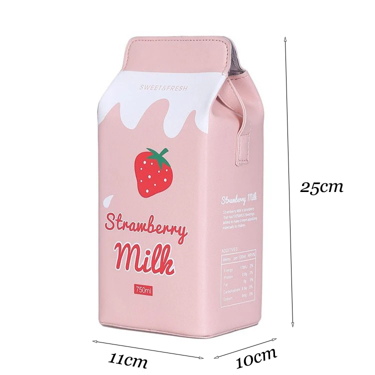 Женская сумка через плечо из искусственной кожи с принтом фруктового молока, сумка для хранения косметики для девочек, модный мини-кошелек для телефона, сумка на плечо