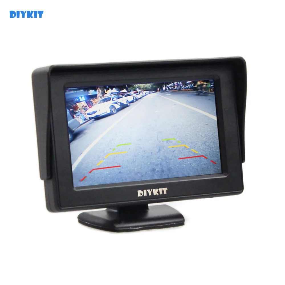 

DIYKIT 4.3 Inch Color TFT LCD Car Rear View Monitor Parking Rearview Monitor with 2CH Video Input