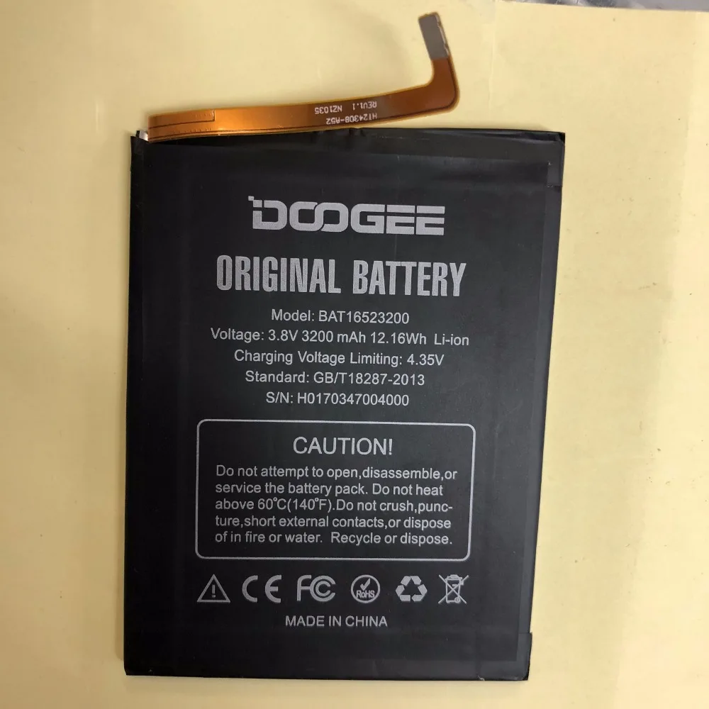 

3200mAh Battery For DOOGEE Y6 Y6C Y6 piano 5.5inch Mobile Phone Rechargeable Li-ion Batteries Bateria 100% Tested In Stock