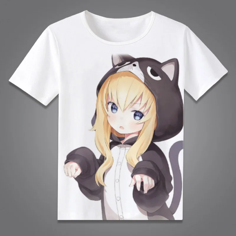 

Gabriel DropOut T-Shirt New Japanese Anime Summer Men Women Tenma Gabriel White Cosplay Short Sleeve T shirt