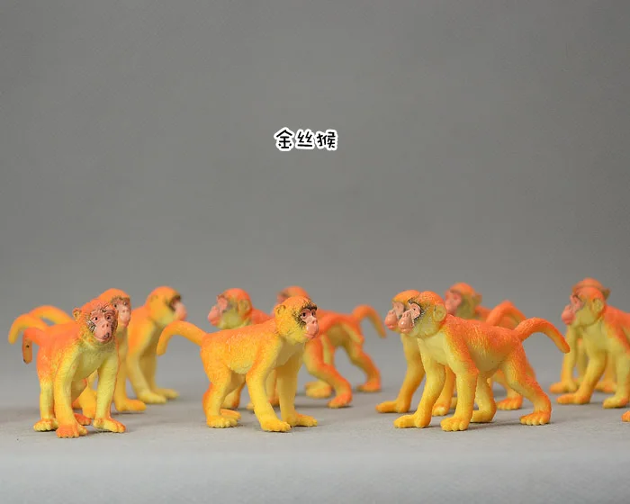 Small solid animal model toy monkey eco-friendly a...