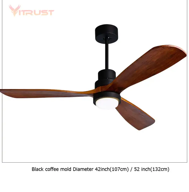 Us 231 69 35 Off Retro Ceiling Fan Light Led Fan Chandelier Wooden Led Flush Mount Ceiling Light Fixtures Simple Ceiling Fan 42 52 Inch In Ceiling