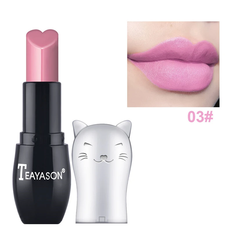 12 цветов, косметика, бархатные матовые помады, Новое поступление, Kawaii Makeup Cat, высокопигментированная губная помада, стойкая водостойкая Помада для губ - Цвет: C