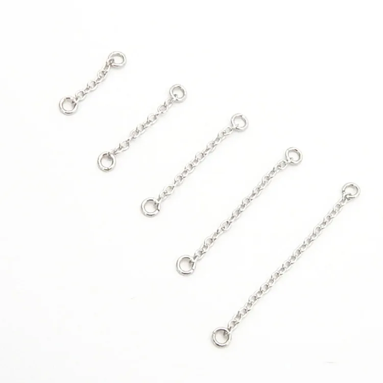5 шт./лот 15/20/25/30/50 мм коннектор из стерлингового серебра 925 пробы с крючком