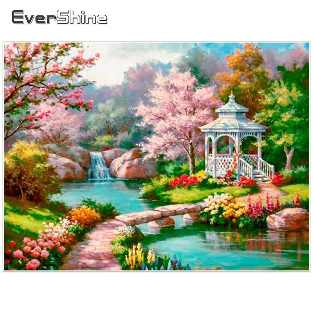 

EverShine Diamond Mosaic Scenic Diamond Painting Cross Stitch Landscape Resin Drill Rhinestones Diamond Embroidery Full Square
