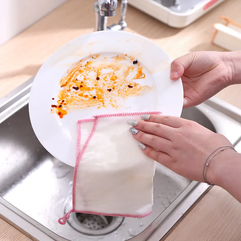 5 шт./лот Впитывающее микроволокно кухонная ткань для посуды с высоким уровнем эффективная посуда домашнее полотенце для уборки кухонные