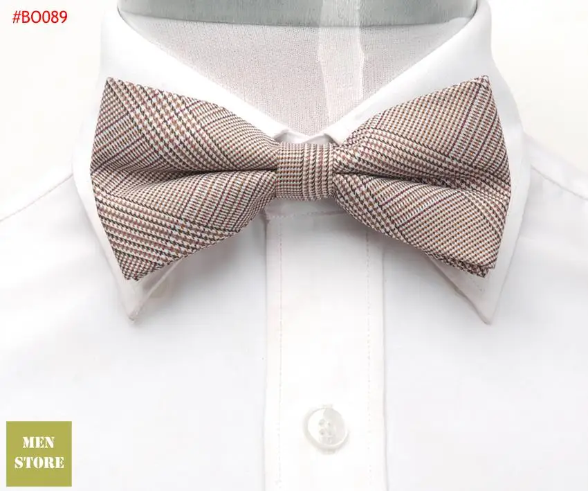 New formal Men/'s Pre-tied Bow Tie /& Hankie black red gray Plaids /& checkers