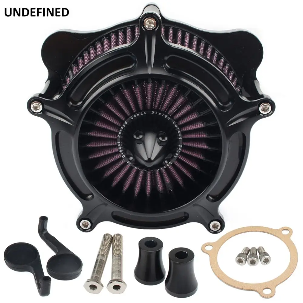 

Black Air Filter Motorcycle Turbine Spike Air Cleaner System For Harley Touring Electra Glide 2008-2019 Softail Dyna CVO FLST
