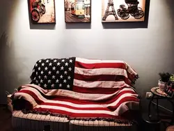 Новинка 2017 года, Новое поступление Британский и американский флаг хлопок кровать диван Одеяло 130*180 см покрывало одеяло Манта нескользящий