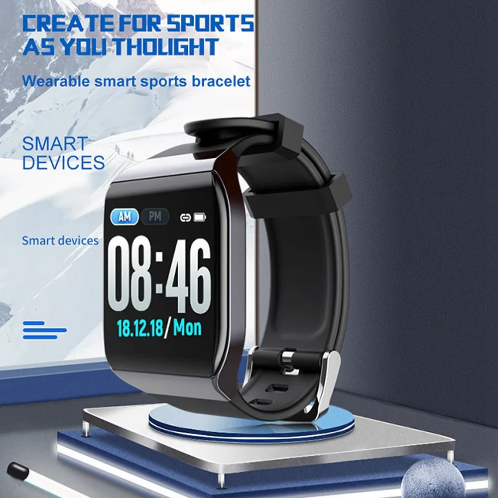 

KISSCASE Bluetooth Smart Watch Waterproof Sleep Tracker Sport Possometer Heart Rate Blood Pressure Weather Forecast Smart Watch