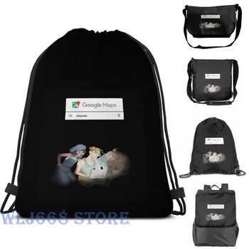 

Funny graphic print shoulder Bags women Atlantis The Lost Empire - GPS Single shoulder backpack travel for men Gym Bag