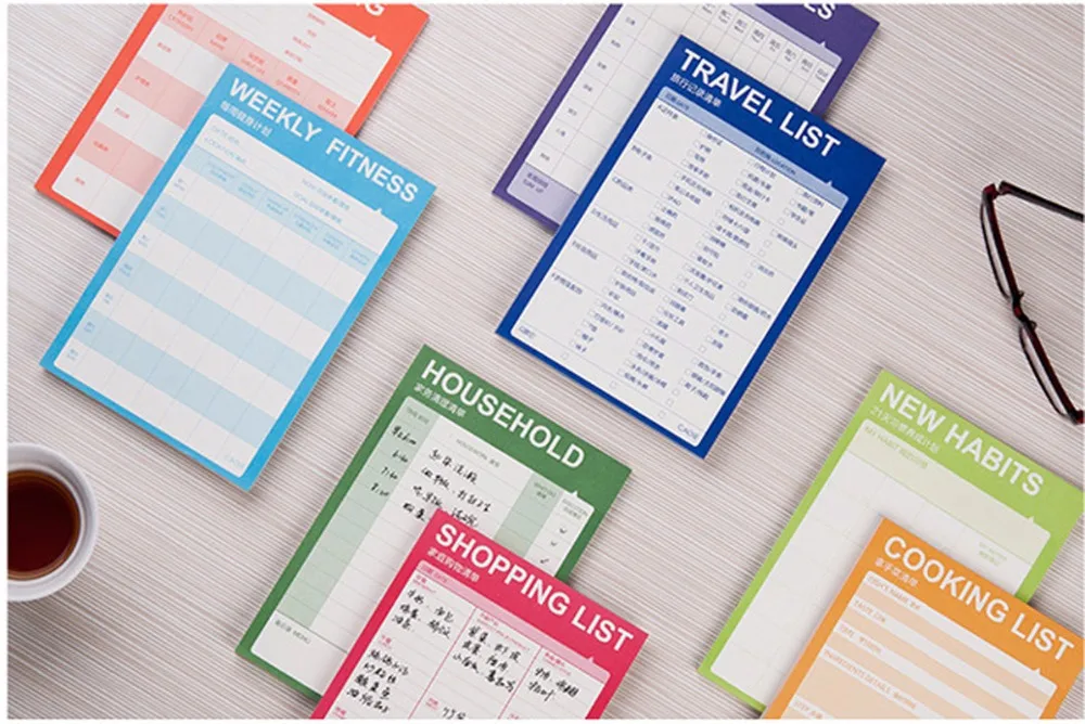 

Creative Meeting Week Day Month Planner School Stationery Store Agenda Diary Memo Travel to do List Check Plan Office Accessory
