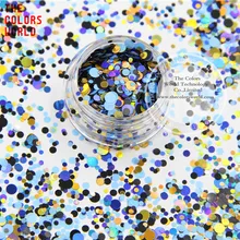 RAFP321-178 разноцветные Круглые пайетки в горошек для дизайна ногтей, геля для ногтей, макияжа и украшения своими руками