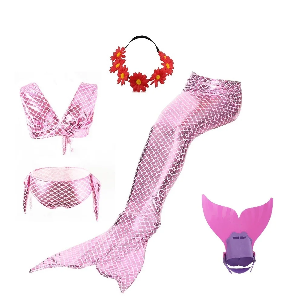 

children swimmable little mermaid tail costume tails for swimming with monofin girls baby swimsuit girls kids party swim suit