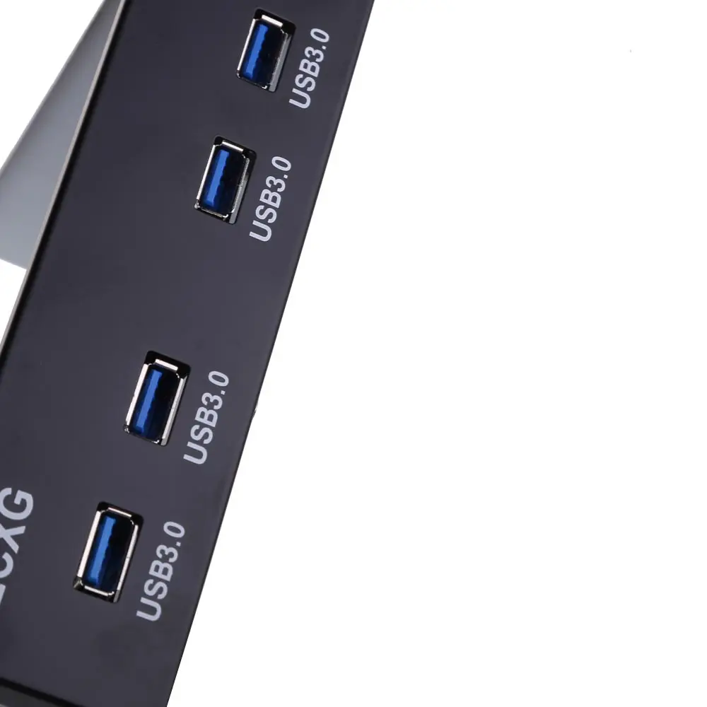 Внешний 5,25 дюйма 2x19-pin USB 3,0 Передняя панель дискеты дисковый отсек 4 порта SuperSpeed USB 3,0 панельный разъем кронштейн кабель 60 см