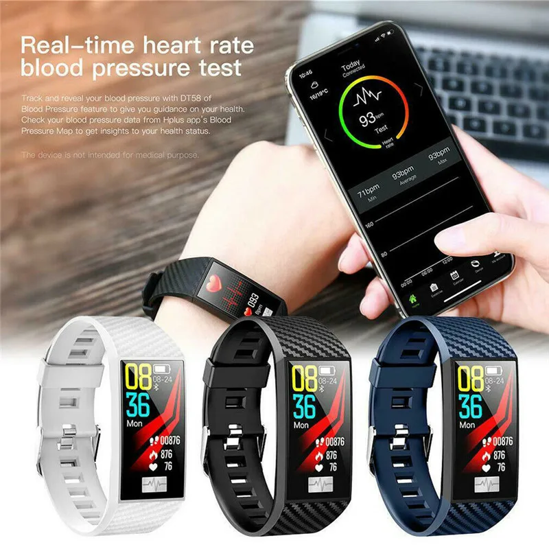 

DT58 Waterproof Smart Band Stylish Design App Control Bluetooth Bracelet Smart Watch Color Screen Sports Wristbands Smartwatch