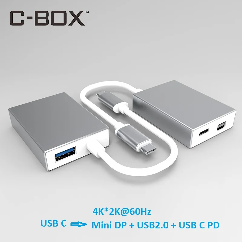 C-BOX USB C Mini Displayport адаптер 4 К к с USB2.0 PD Зарядка для MacBook Pro samsung usb Тип DP конвертер |