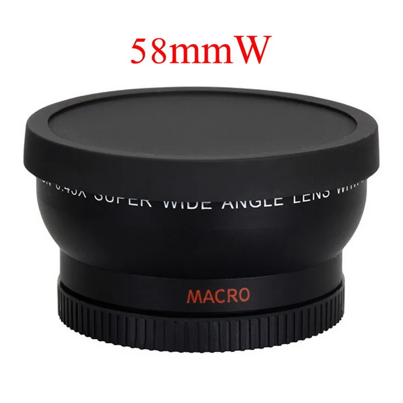 58 мм 0.45X Широкий формат объектив Камера макро объектив для 58 мм фильтр Камера для Canon EOS 1000D 1100D 500D Rebel t1i T2i T3i