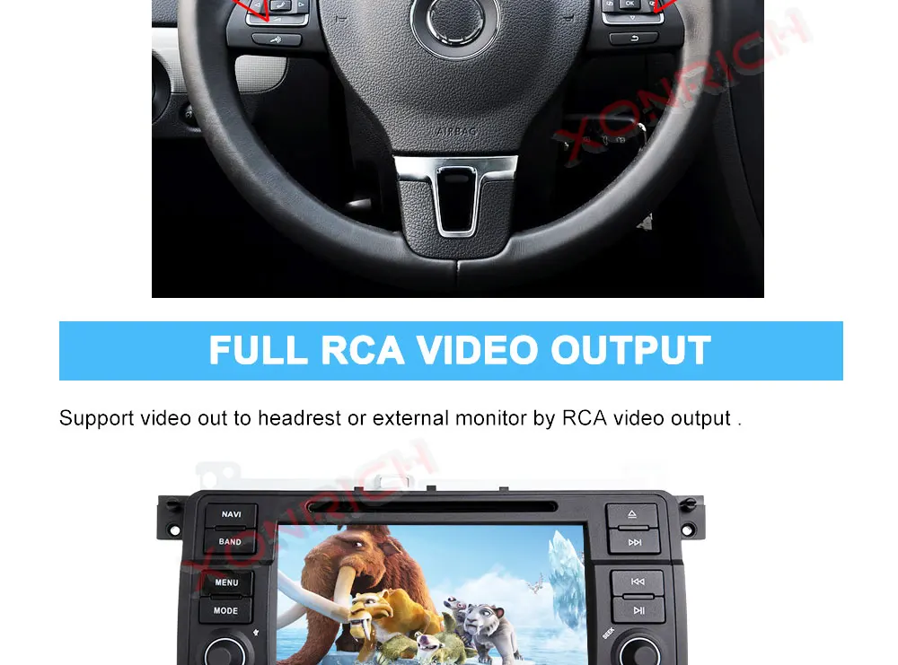 Best Xonrich 1 Din auto radio Android 9.0 Car DVD Player For BMW E46 M3 318/320/325/330/335 Rover 75 1998-2006 GPS Navigation OBD2 11