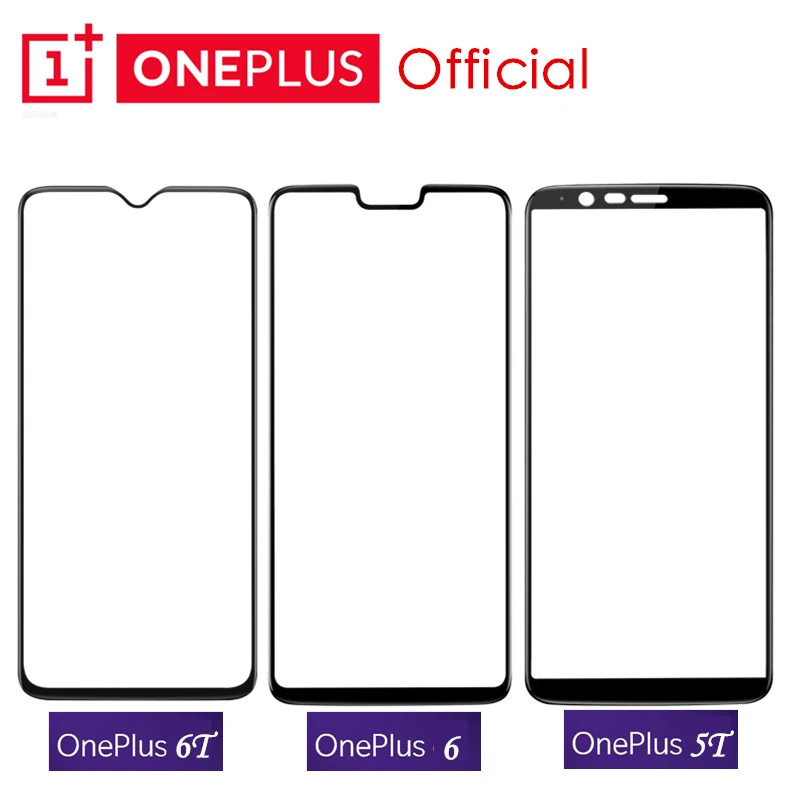 Официальный OnePlus 6T 3D Закаленное стекло протектор экрана один плюс 5 т черный закаленное стекло полное покрытие защитная пленка