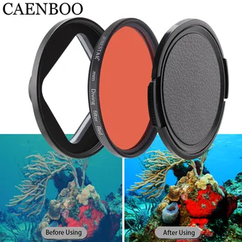 

CAENBOO Yi 4K+Filters For XiaoMi Yi 4K/II/Lite/+Plus Red+Ring+Cap Filter Diving Waterproof Case 52mm Color Housing Accessories