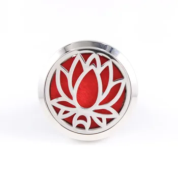 

Wholesale Silver Lotus (30mm) Screw Diffuser 316L Stainless Steel Car Aromatherapy Locket Essential Oil Car Diffuser Lockets