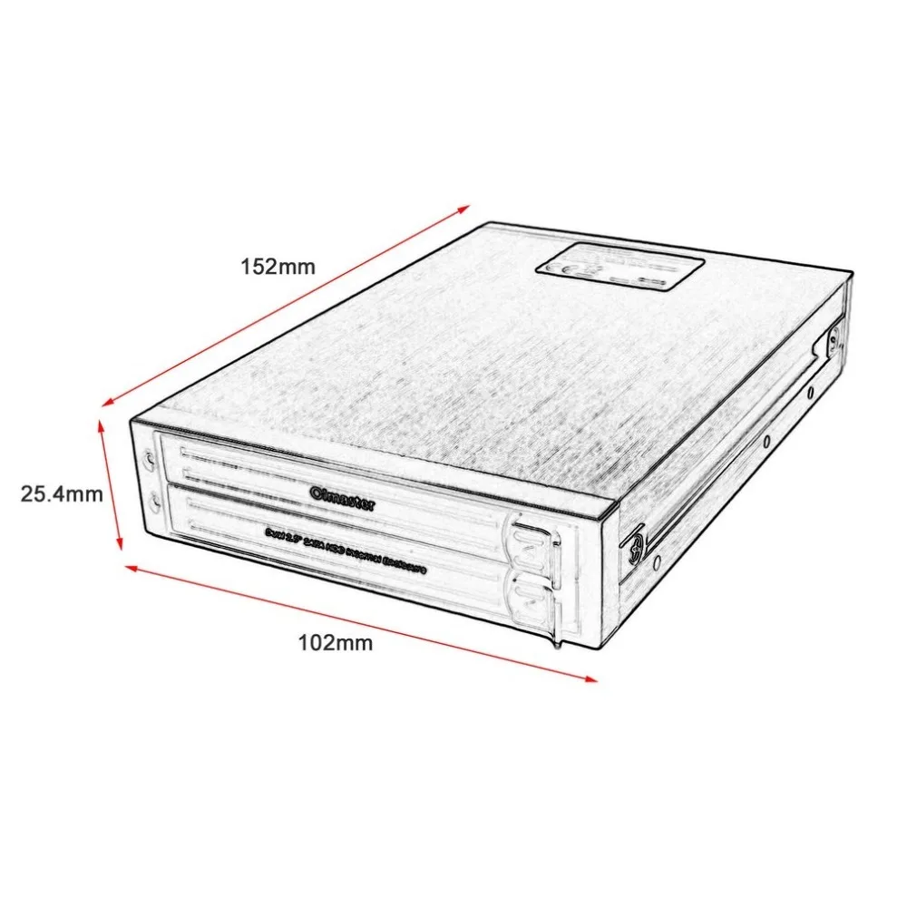 OImaster он-2005 2,5 дюймов жесткого диска SATA HDD внутренний корпус жесткого диска жесткий диск чехол внутренний запасной аккумулятор мобильного стеллаж для выставки товаров с Светодиодный индикатор Поддержка 2 диски