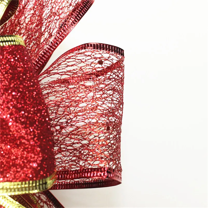 1 PC Large Christmas Bow Red and Gold Bow Bouquet Handcraft Party Decoration christmas decorations for home Tree Ornament N07 (7)