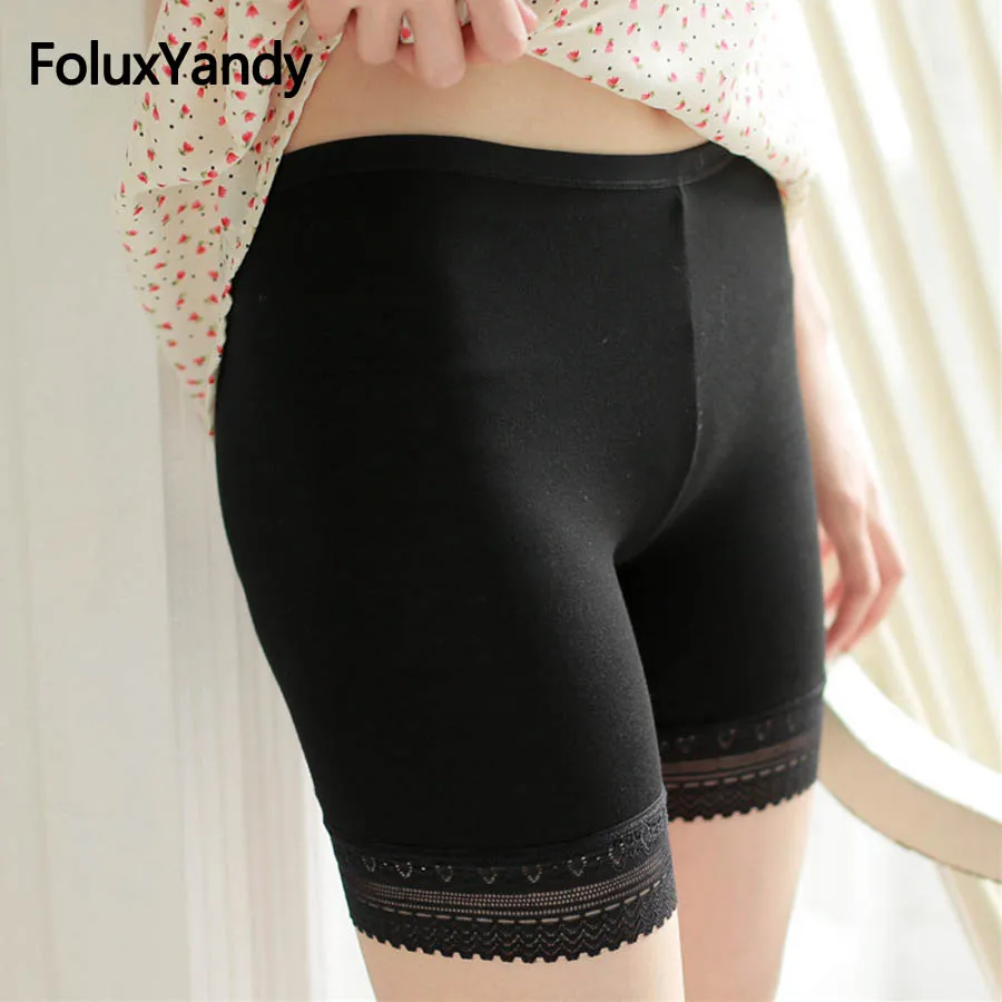 New Sexy Safety Short Pants Plus Size Women Modal Slim Stretched Lace