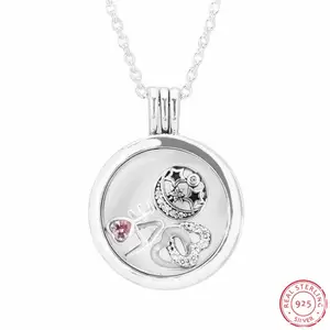 Plata Amor y sentimientos Petites medallón encantos Genuino 925 Plata