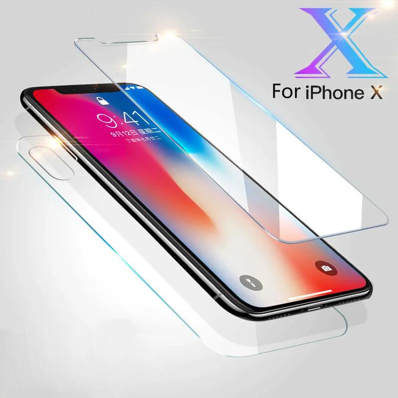 GerTong 2 шт переднее и заднее закаленное стекло для iPhone XS Max XR X 6 6S 7 8 Plus 5 5S SE 4 4S Защита