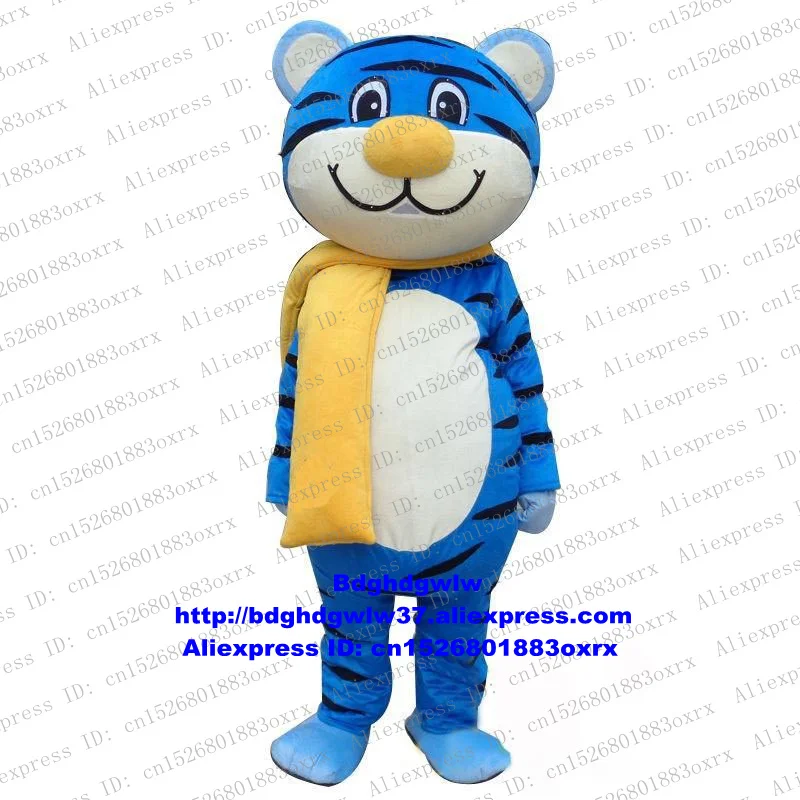 Синий тигр Tigerkin Tigress маскоты костюм для взрослых, Герой мультфильма наряд собрать церемониально этикет любезно zx917
