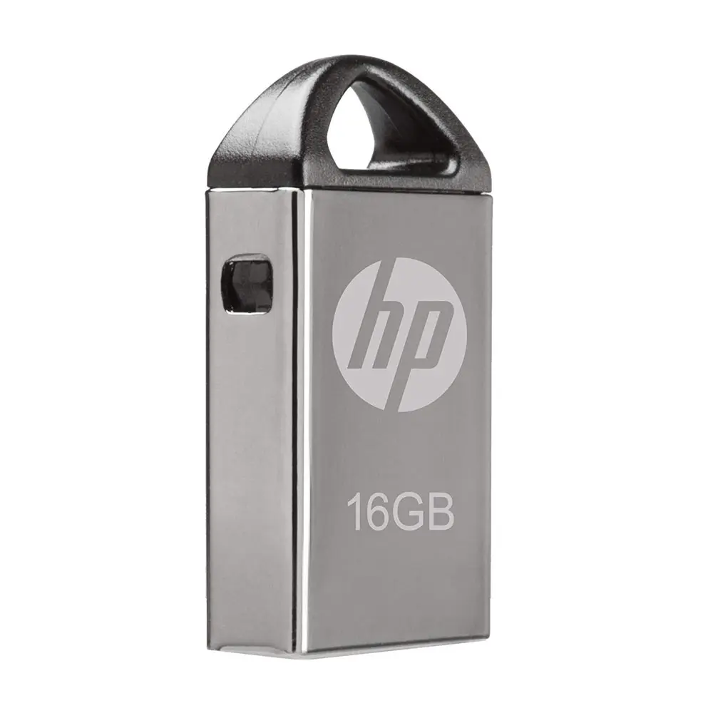 Дешевый Оригинальный hp 16 GB 32 GB USB 2,0 Флешка металлическая подвеска V221W мини Cle USB диск на ключ студент Накопитель Памяти Логотип USB