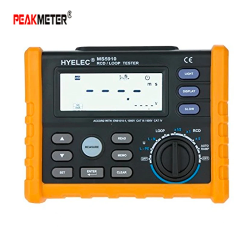 Цифровой тестер сопротивления петли PEAKMETER MS5910 5 ~ 2000 Ом мультиметр детектор