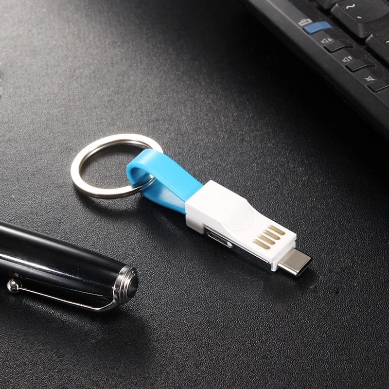 Thbelieve Mini EU зарядное устройство брелок кабели 3 в 1 кабель для передачи данных