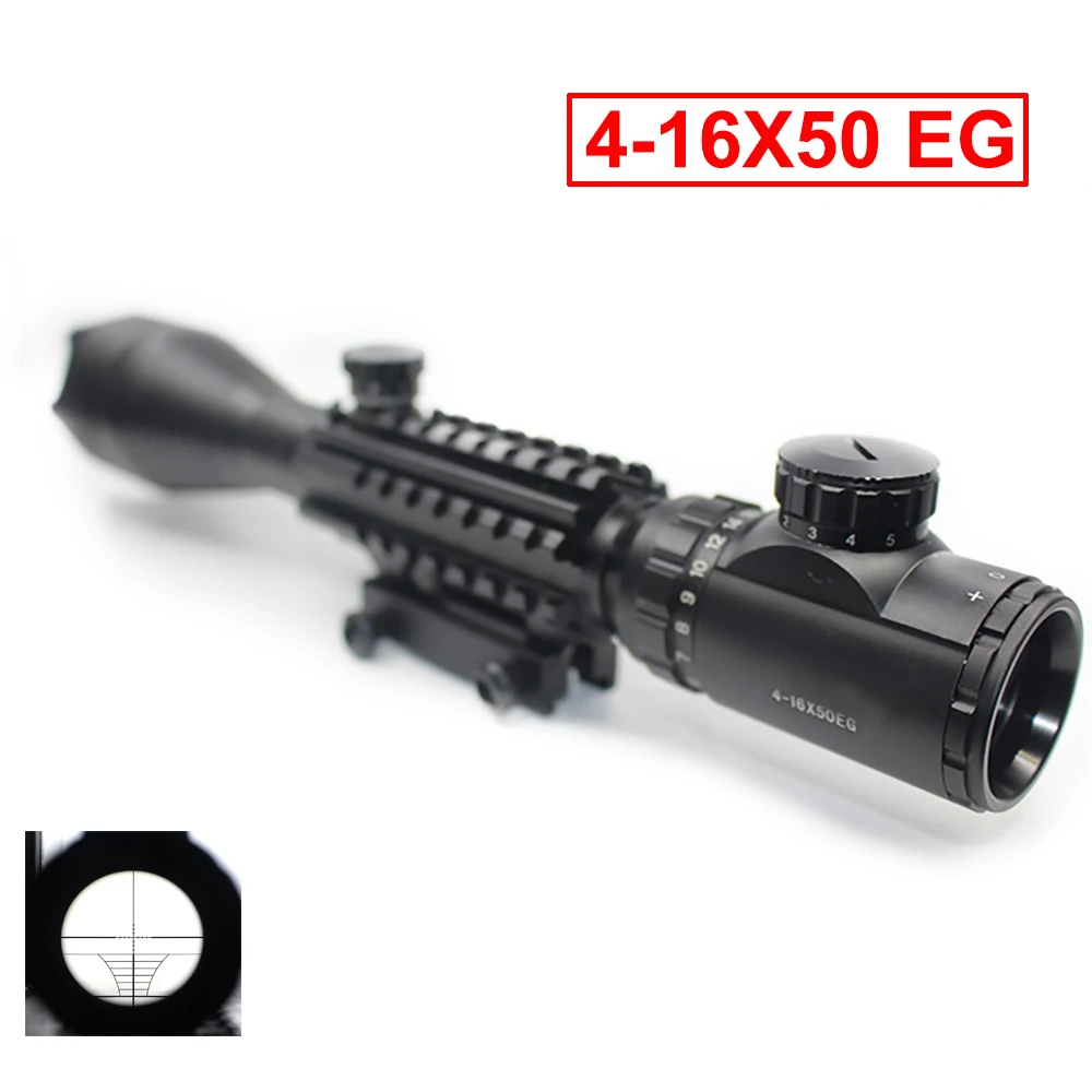 

Tactical Optics 4-16X50EG Riflescope Red Green Dot Sight Illuminated Reticle Hunting Rifle Scopes With 11/20mm Rail Mount