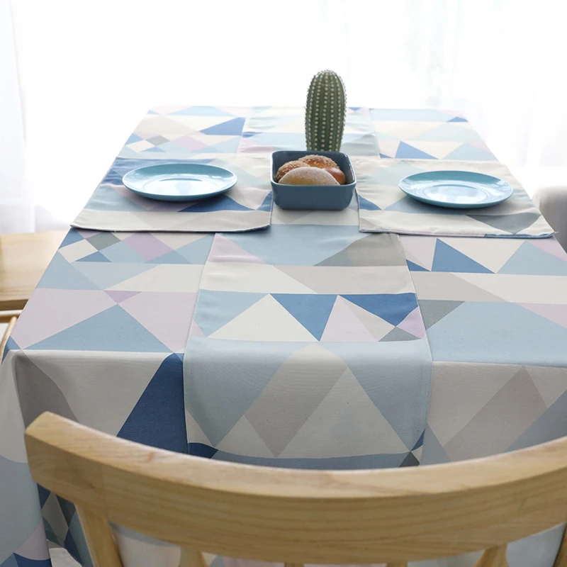 GIANTEX طاولة مقاومة للمياه القماش القطن سماط مفارش مستطيلة طاولة طعام غطاء Obrus Tafelkleed رف ميسا nappe