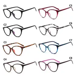 Большие оправы Ретро кошачьи глаза мужские и женские плоские очки модные классические очки в студенческом стиле оптические очки