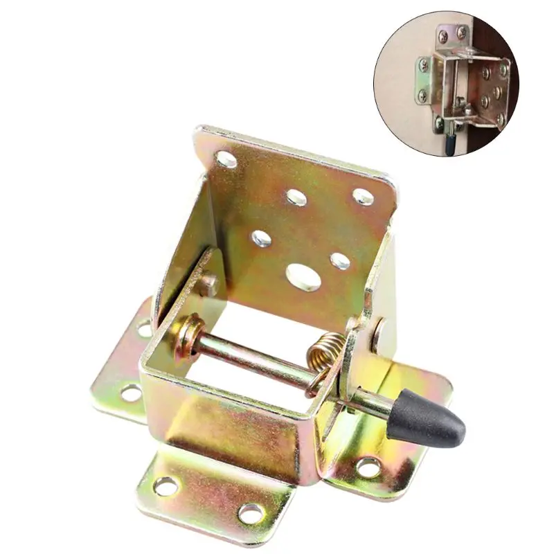 

4X Iron Locking Folding Table Chair Leg Brackets Hinge Self Lock Foldable Hinges