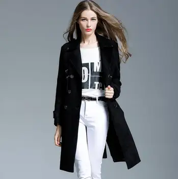 Chamois leather medium-long trench coat female 2020 fashion elegant olive deerskin cashmere trench coats womens plus size 4XL
Chamois leather medium-long trench coat female 2020 fashion elegant olive deerskin cashmere trench coats womens plus size 4XL