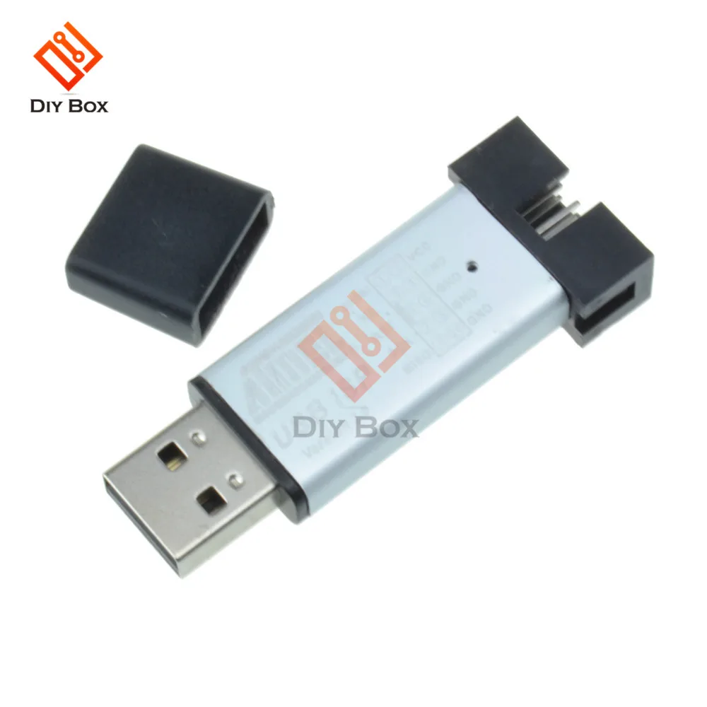 Мини USBISP USBASP плата программатор алюминиевый Поддержка USB 1 0 или 2 IDC Интерфейс порт