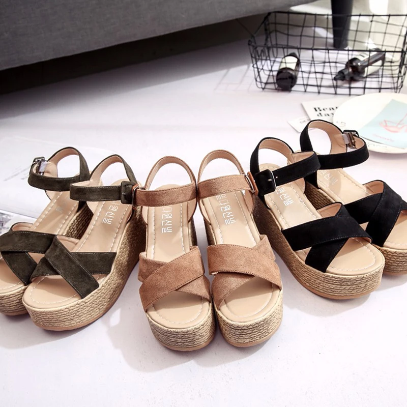 HANBINGPO Summer Buckle Womens Sandals Velvet Flock Fish Mouth Fashion high Heel Platform Open Toes Women Sandals Shoes Drop Shipping,Brown,5 HANBINGPO Summer Buckle Womens Sandals Velvet Flock Fish Mouth Fashion high Heel Platform Open Toes Women Sandals Shoes Drop Shipping,Brown,5