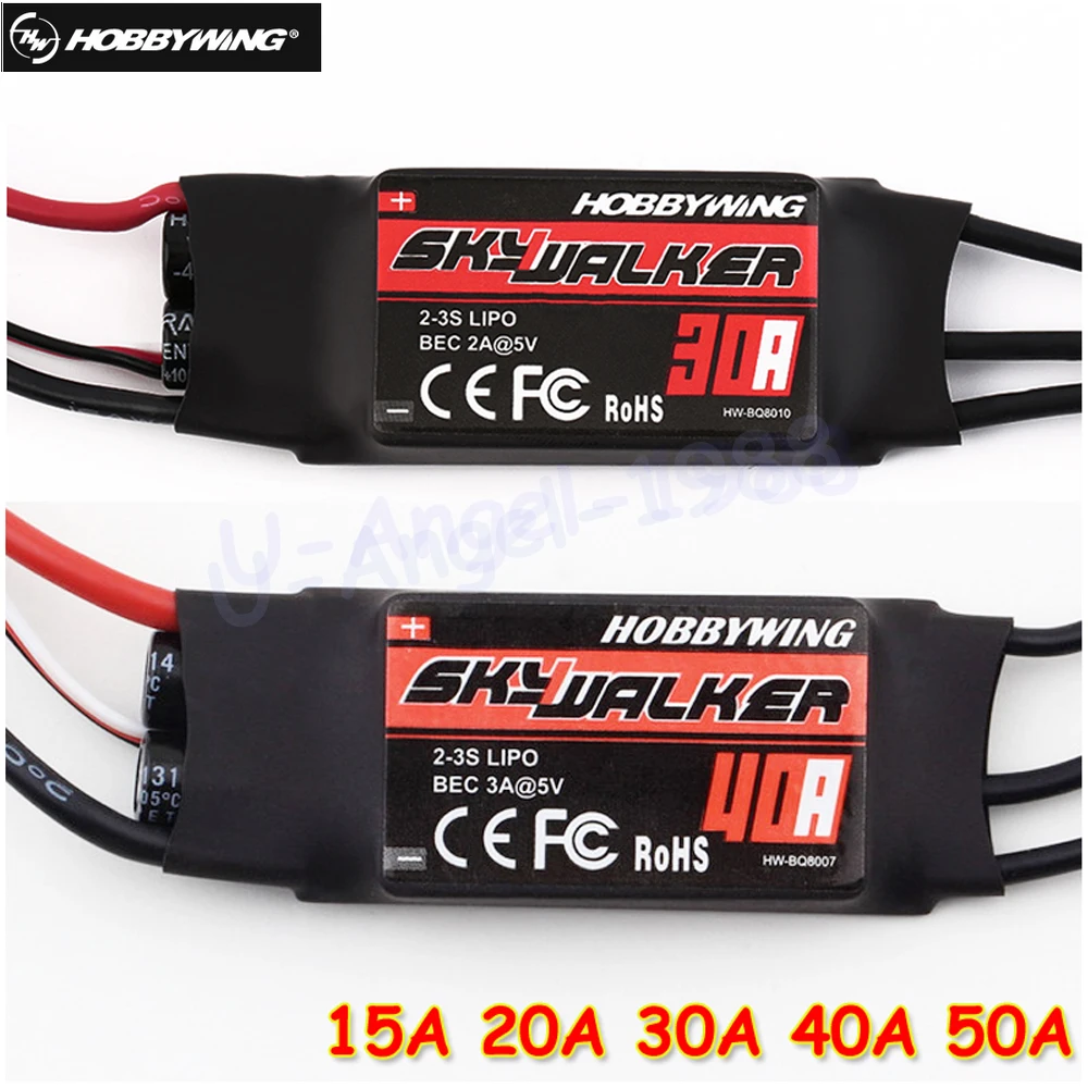 1pcs Hobbywing Skywalker 15A 20A 30A 40A 50A 60A 80A ESC Speed Controler With UBEC For
